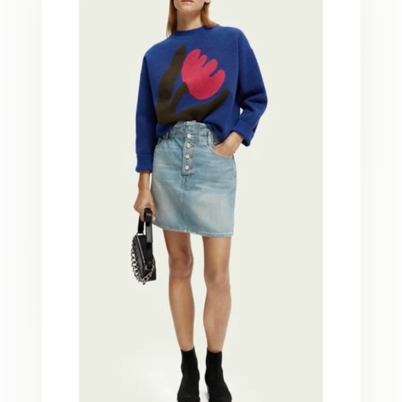 SCOTCH & SODA Blue Tulip Jumper Sweater - Picture 6 of 16